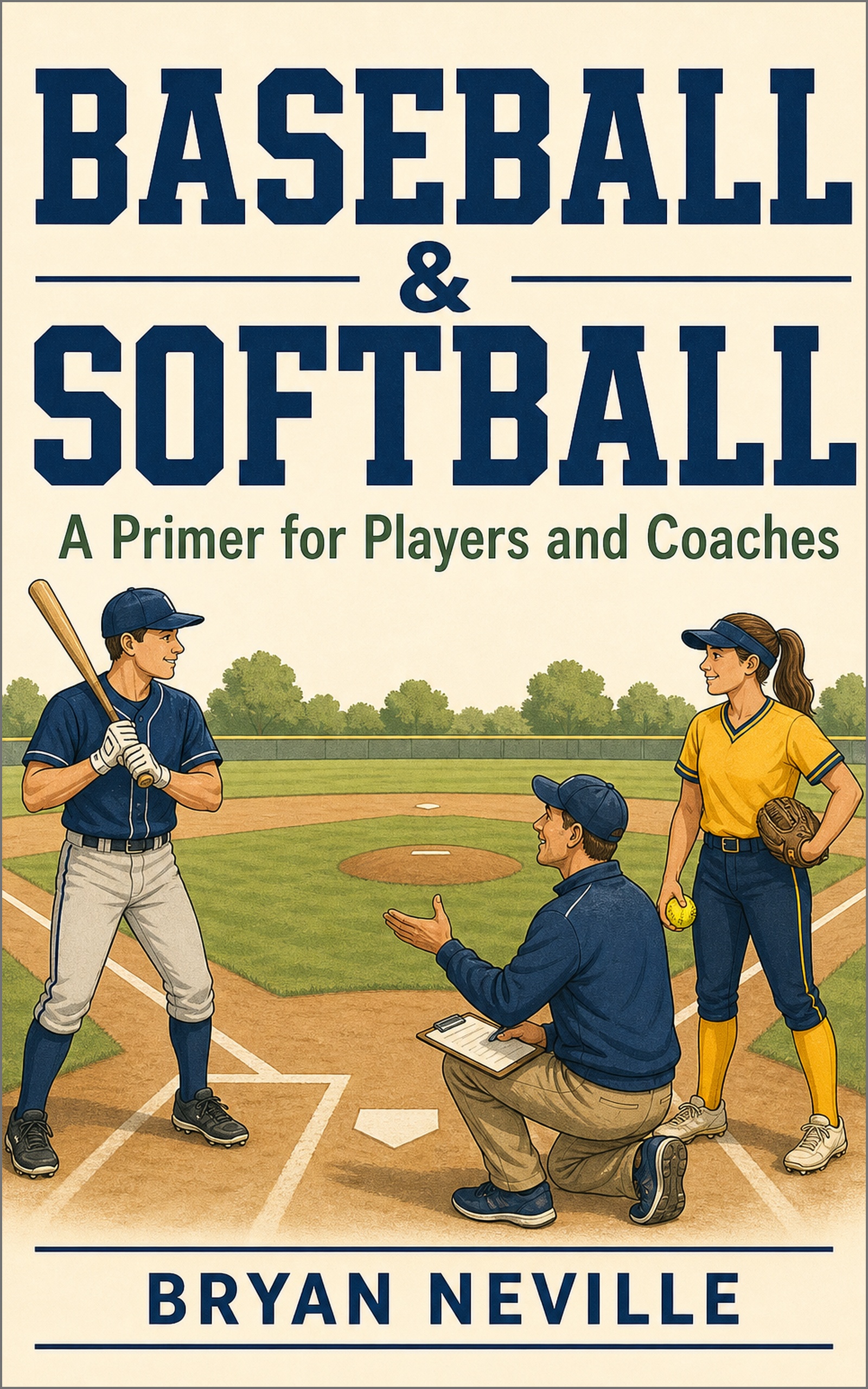 Cover of Baseball and Softball: A Primer for Players and Coaches by Bryan Neville
